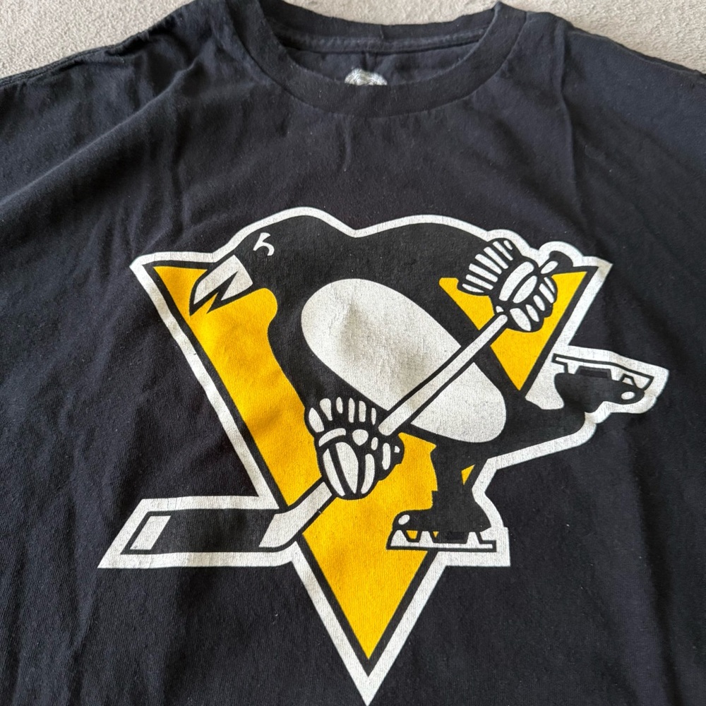 Hockey NHL sports Crosby Penguins t shirt black size XL - Picture 3 of 6